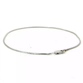 14k White Gold Micro Cuban Anklet 3 gram 1.5mm 10"inch