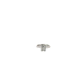 14k White Gold .50ct F VS2 Baguette and Round Diamond Fashion Ring