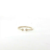 14k Yellow Gold .05ct G SI1 Round Diamond Open Ring