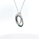 14k White Gold .45ct G SI1 Round White and Blue Diamond Pendant Preloved Bella Bleu Effy