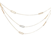 14k Yellow Gold Long Link Necklace 36 inch