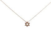 14k Yellow, White or Rose Gold .25ct G SI1 Diamond Star of David Necklace