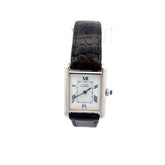 Pre-owned Cartier Must Tank Silver 925 Women's watch 22mm