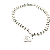 Pre-Owned Tiffany & Co. Mini Heart Tag Bead Bracelet