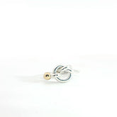 Pre-Loved Tiffany & Co. Love Knot Sterling Silver and 18k Yellow Gold Size 5 3/4