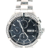 Pre-Owned Tag Heuer Aqua Racer Watch / Stainless Steel/ 300m/ 43mm/ CAF2014/ Black Dial as