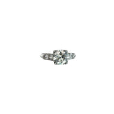 Platinum Antique Vintage 2.00ct F VS2 Round Old Mine Cut Diamond / .75ct Round Old Mine Cut Side Diamond Engagement Ring