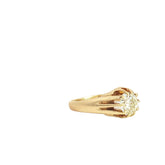 18k Yellow Gold 1.25ct M VS2 Round Vintage Old European Cut Diamond Ring