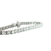 Platinum 14.00ct G VS2 Round Diamond 4 Prong Basket Setting Tennis Bracelet