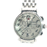 Pre-Owned Michele Fluette Diamond Bezel Chronograph Stainless Steel Woman Watch