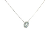 18k White Gold .75ct F VS2 Round Diamond Solitaire Necklace