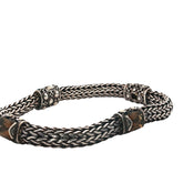 Pre-Owned Batu Sari 18k Yellow Gold and Sterling Silver with (3) Citrine Stone Bracelet 8"inch Size M