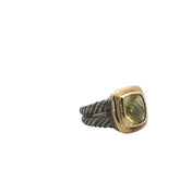 Pre-Owned David Yurman Albion Ring 18k Yellow Gold /Sterling Silver with Cushion Champagne Citrine Stone Size 6