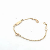 14k Yellow Gold Baby ID with (one) Heart Bracelet 2.1 gram 6"inch
