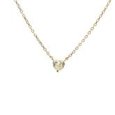 14k Yellow Gold .30ct G VS2 Heart Diamond Solitaire Pendant