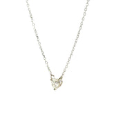 14k White Gold .25ct G VS2 Heart Diamond Pendant