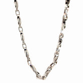 18k White Gold 16.1 gram Hollow Link and Square Link Chain 24"inch