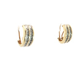 14k Yellow Gold .30ct J SI2 Round Diamond Huggie Earrings