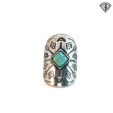 Vintage Navajo Silver Turquoise Ring Size 5