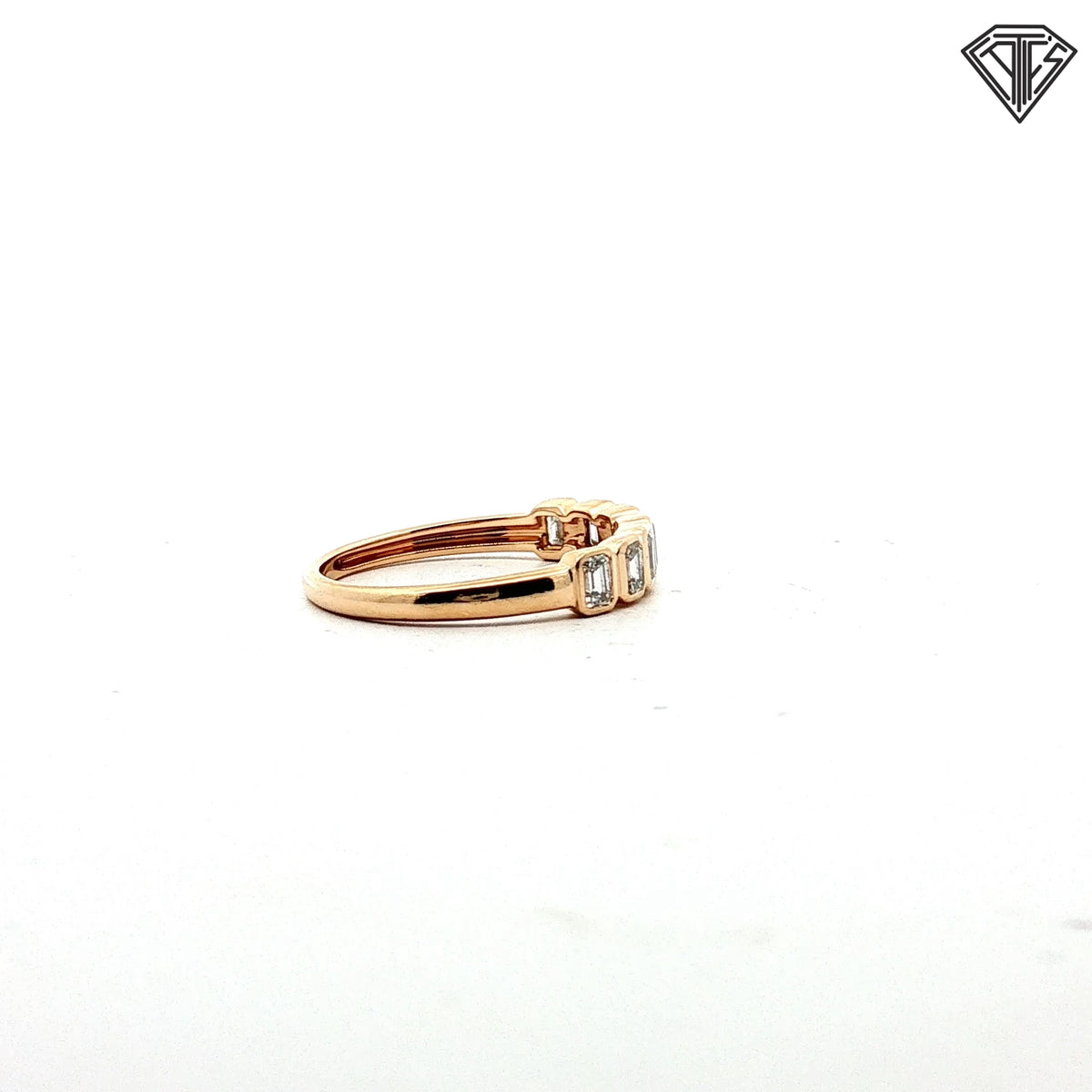 14k Yellow Gold .50ct G VS2 (7) Emerald Cut Diamond Ring Size 8 Design by Ferko's