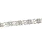 18K White Gold 20.85ct H SI1 Round Diamond 5 Strand Tennis Bracelet