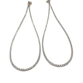 14k White Gold 4.00ct F VS2 Round Diamond Graduated Drop Earrings Vera Wang Love Collect
