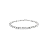 18KW 4.12CT GVS2 PRINCESS CUT DIAMOND TENNIS BRACELET