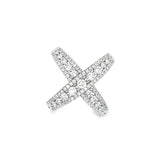 14K WHITE GOLD 2.85CT F/G SI1 ROUND DIAMOND X RING