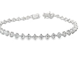 14k white gold 3.00ct G VS2 Round Diamond Tennis Bracelet