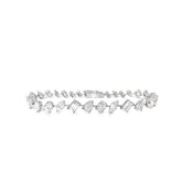 18K White Gold 10.68CT F G VS2 MULTIPLE OVAL, MARQUISE, EMERALD CUT AND PEAR SHAPE BRACELET