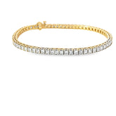 14k yellow gold 6.50ct H VS2 Round Diamond tennis bracelet
