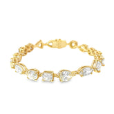 18KY 16.65CT IJ VS2/SI1 MULTIPLE SHAPE DIAMOND BRACELET