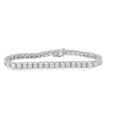 14K WHITE GOLD 5CT GSI1 ROUND DIAMOND TENNIS BRACELET