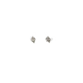 14k Yellow and White Gold .31ct H VS2 Trillion shaped Diamond Stud earrings