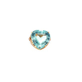 18k Rose Gold 27.65ct Heart Aquamarine/ .72ct Round G SI1 Round Diamond and .30ct Pear Shaped Ruby Ring Certified By GIA # 2181851460