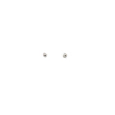 14k White Gold 3mm Ball Stud Earrings