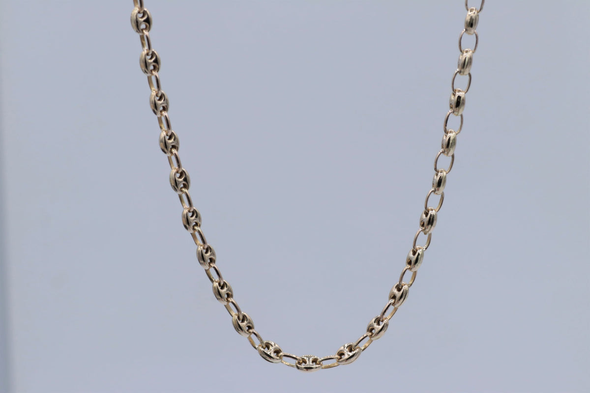 Mens 14k yellow gold Gucci Link Necklace