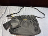 Prada Jacquard Bow Nylon/Leather Bag