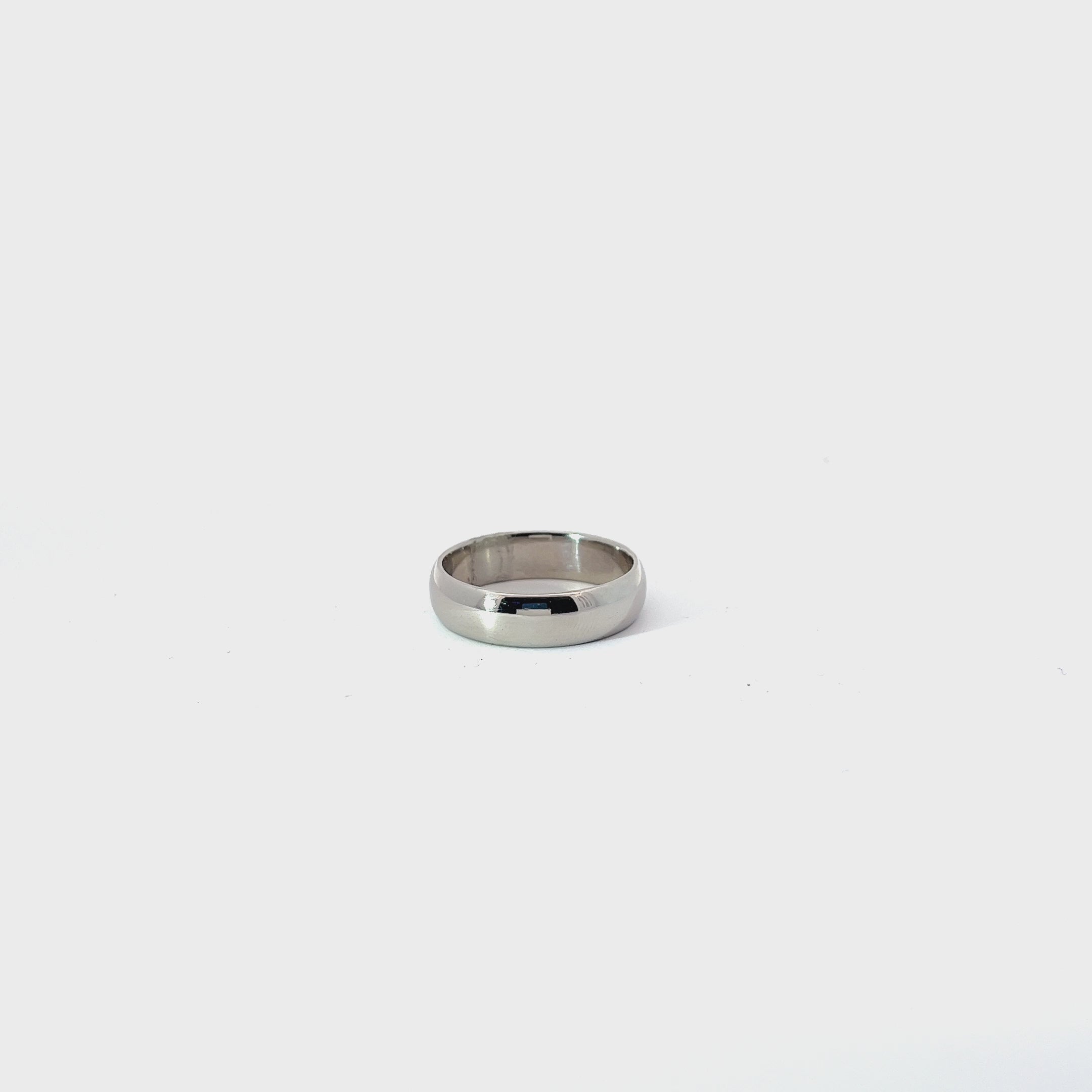 Platinum Regular Comfort fit Men Wedding Band Size 10