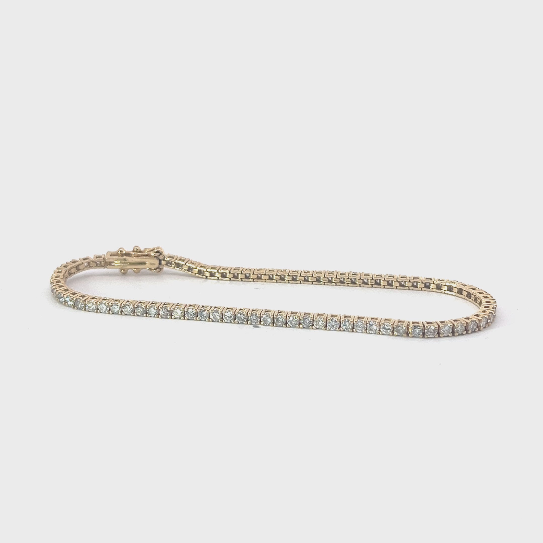 14k  White Gold  2.25ct F VS2 Round Diamond Tennis Bracelet