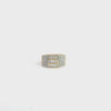 18K YELLOW GOLD 1CT EVVS BAGUETTE AND ROUND 10MM WIDE CHANNEL AND PRONG SET RING