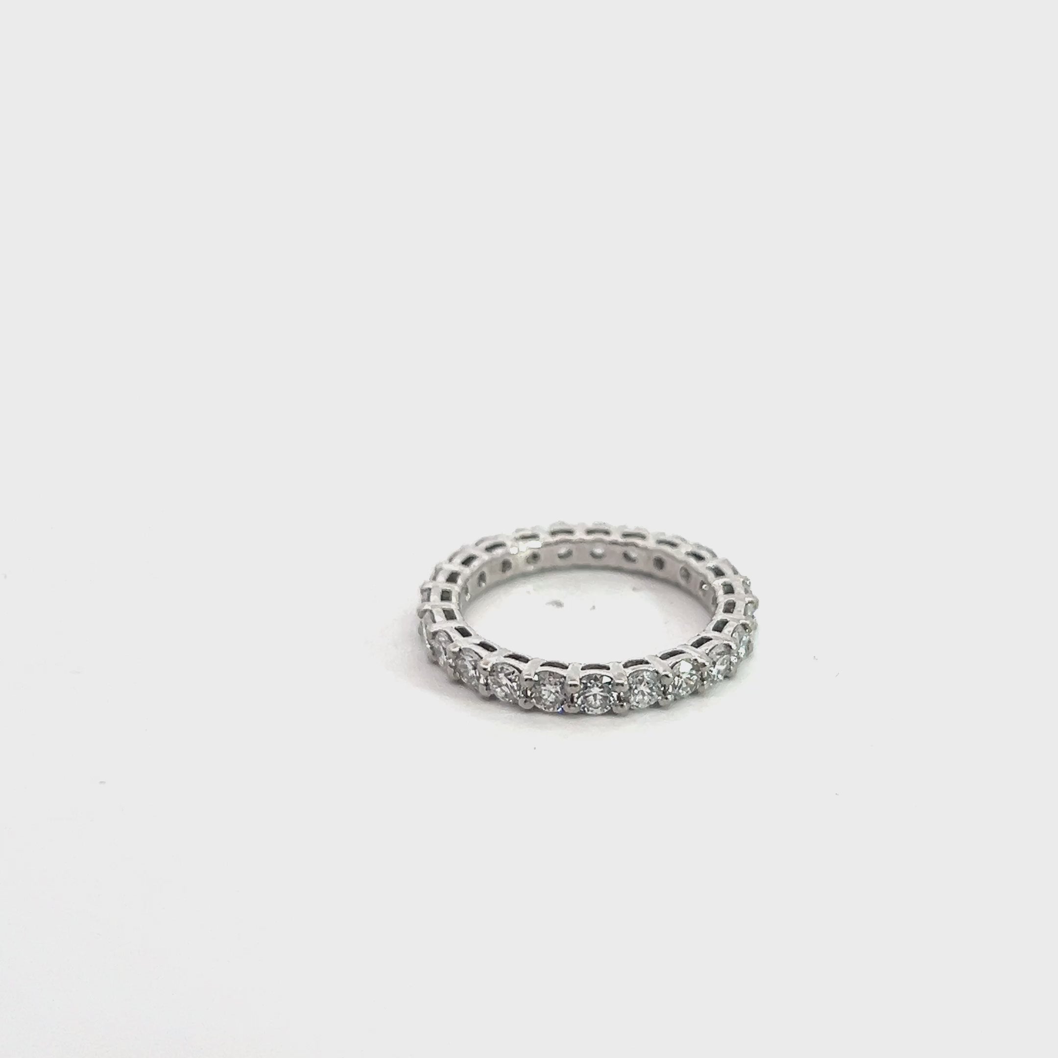 Platinum 2.50ct F VS2 Round Diamond Eternity Band