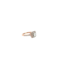 14k Rose Gold .50ct G VS2 Round Diamond Promise Ring