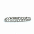 14k White Gold 3.00ct H SI1 Round Diamond X Bracelet 7"inch  21 gram