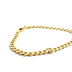 18k Yellow Gold Open Flat Curb Link 25 Gram / 6.5mm/ 9 1/2" inch