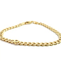 18k Yellow Gold Open Flat Curb Link 25 Gram / 6.5mm/ 9 1/2" inch