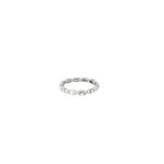 18k white gold 1.10CT G VS2 Marquise shaped diamond eternity ring