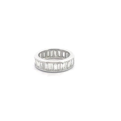 Platinum  7.18ct E VVS2 Baguette Diamond Eternity Ring