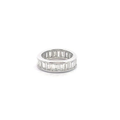 Platinum  7.18ct E VVS2 Baguette Diamond Eternity Ring