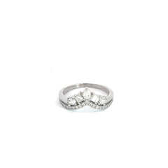 14k White Gold 1.00ct G VS2 Multi Shape Diamond (Pear, Emerald, Round, Princess Cut) Tiara Ring